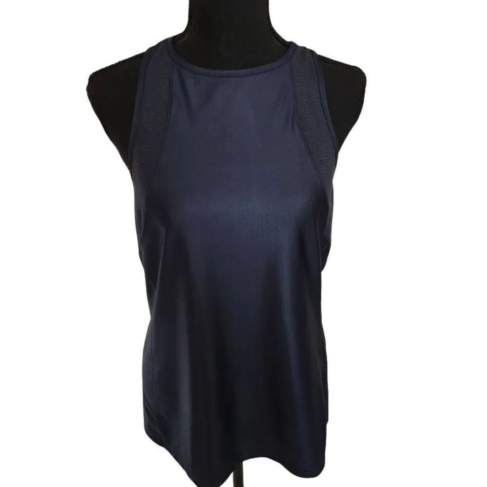 NWOT Athleta Womens Racerback Sleeveless Fitfast Athletic Tank Top Navy Small